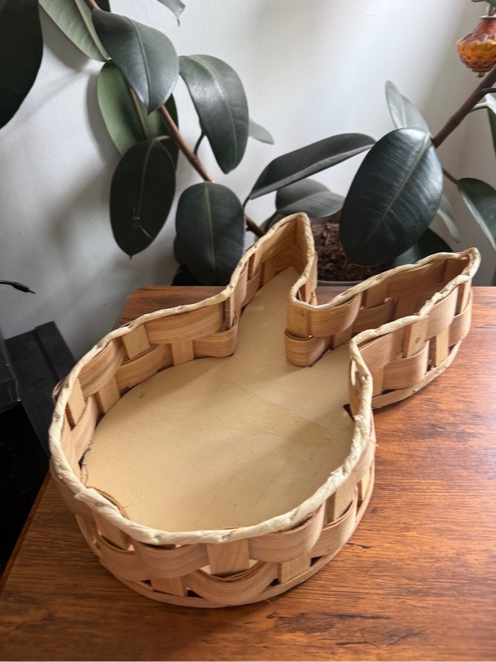 Woven Natural Rattan easter bunny Basket - Home Accents